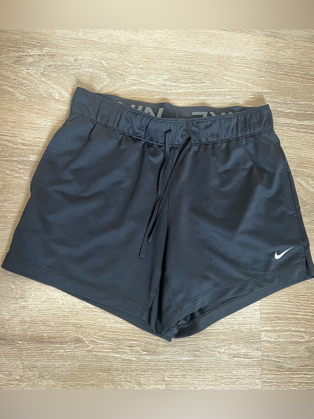 Nike Black Women's Athletic Running Shorts with Swoosh